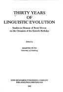 Couverture : Thirty years of linguistic evolution