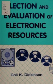 Couverture : Selection and Evaluation of Electronic Resources