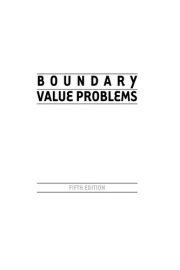 Couverture : Boundary value problems and partial differential equations