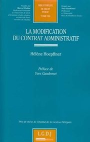 Couverture : La modification du contrat administratif