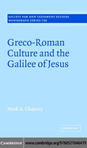 Couverture : Greco-Roman culture and the Galilee of Jesus