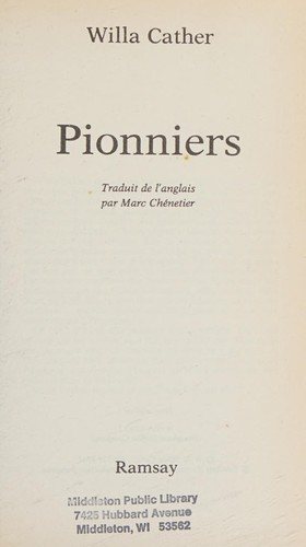 Couverture : Pionniers