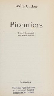 Couverture : Pionniers