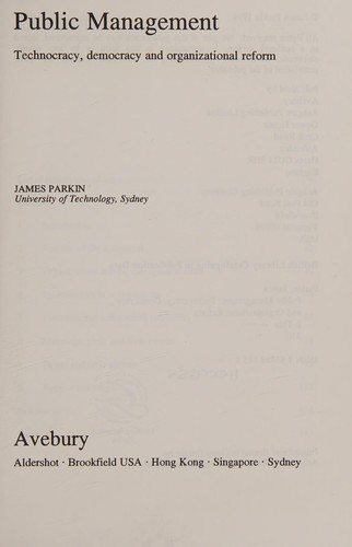 Couverture : Public management