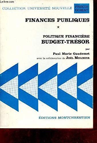 Couverture : Finances publiques