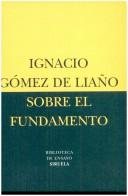 Couverture : Sobre el fundamento