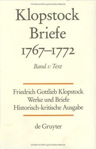 Couverture : Friedrich Gottlieb Klopstock Briefe 1767-1772