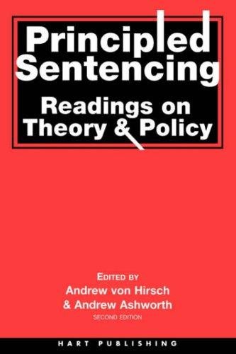 Couverture : Principled sentencing