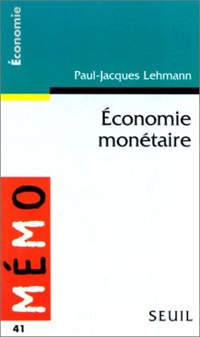 Couverture : Economie monétaire