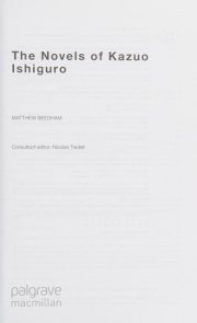 Couverture : The novels of Kazuo Ishiguro