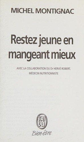 Couverture : Restez jeune en mangeant mieux