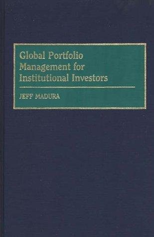 Couverture : Global portfolio management for institutional investors