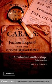 Couverture : Attributing Authorship
