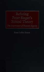 Couverture : Refuting Peter Singer's ethical theory