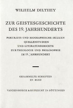 Couverture : Zur Geistesgeschichte des 19. Jahrhunderts.