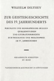 Couverture : Zur Geistesgeschichte des 19. Jahrhunderts.