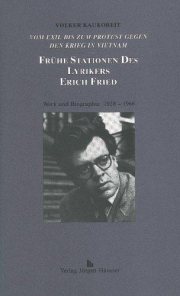 Couverture : Frühe Stationen des Lyrikers Erich Fried