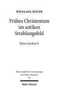 Couverture : Frühes Christentum im antiken Strahlungsfeld