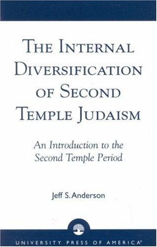 Couverture : The internal diversification of Second Temple Judaism