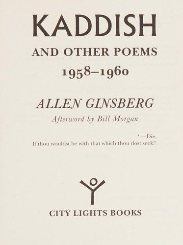 Couverture : Kaddish and other poems
