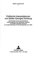 Couverture : Politische Interpretationen von Stefan Georges Dichtung