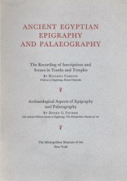 Couverture : Ancient Egyptian Epigraphy and Paleography