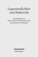 Couverture : Gegenständlichkeit und Objektivität