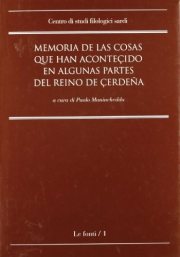 Couverture : Memoria de las cosas que han aconteçido en algunas partes del reino de Çerdeña