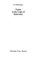Couverture : Topics in the logic of relevance
