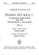 Couverture : Znaszli ten kraj?--