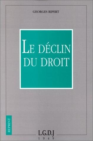 Couverture : Le Déclin du droit