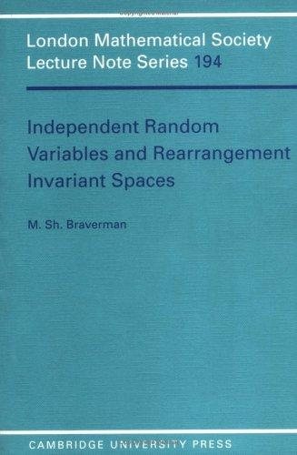 Couverture : Independent random variables and rearrangement invariant spaces