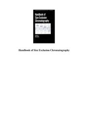 Couverture : Handbook of size exclusion chromatography