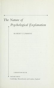 Couverture : The nature of psychological explanation