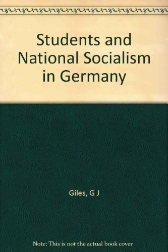 Couverture : Students and national socialism in Germany