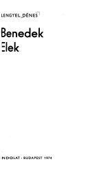 Couverture : Benedek Elek