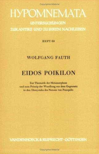 Couverture : Eidos poikilon