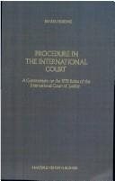Couverture : Procedure in the International Court