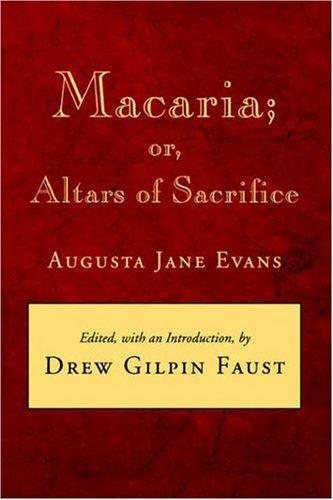 Couverture : Macaria, or, Altars of sacrifice