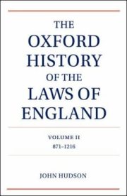 Couverture : The Oxford History of the Laws of England Volume II