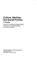 Couverture : Culture, ideology and social process