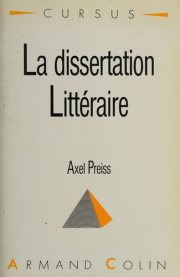 Couverture : La dissertation littéraire