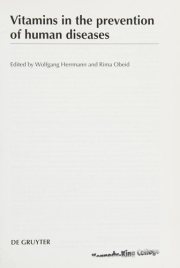 Couverture : Vitamins in the prevention of human diseases