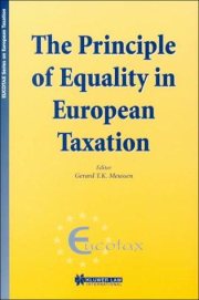 Couverture : The principle of equality in European taxation