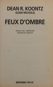 Couverture : Feux d'ombre
