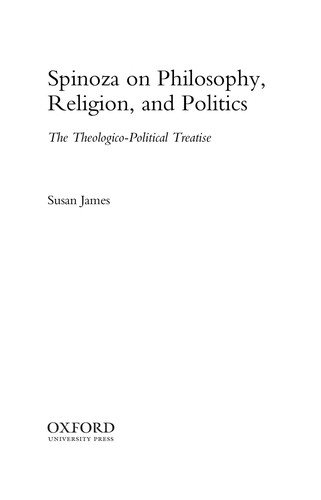 Couverture : Spinoza on Philosophy, Religion, and Politics