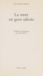 Couverture : La mort en gros sabots