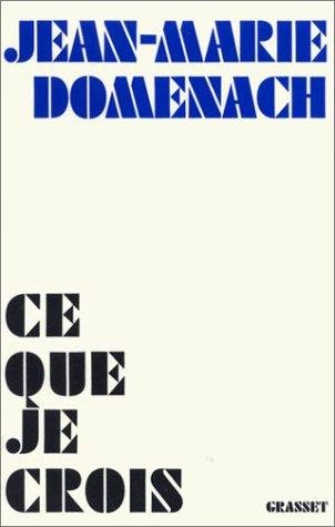 Couverture : Ce que je crois