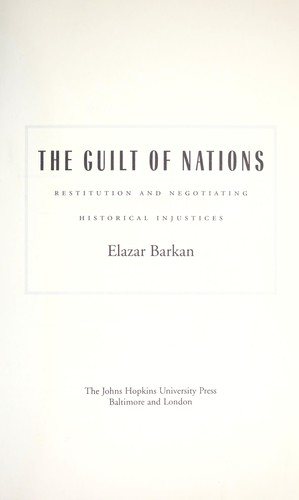 Couverture : The guilt of nations