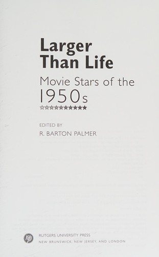 Couverture : Larger than life